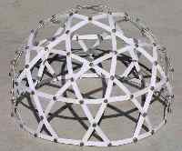 Model of basket weave dome